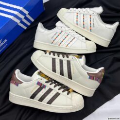 Giày Adidas Superstar White Brown