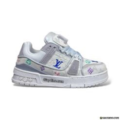 Giày Louis Vuitton LV Trainer White Grey