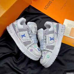 Giày Louis Vuitton LV Trainer White Grey