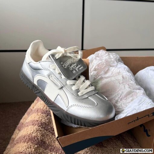 Giày Champion Essentials Champ T-Trainer Màu Bạc Metallic Silver