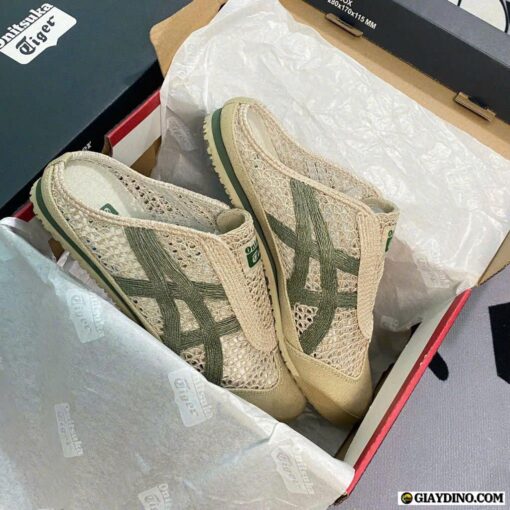 Giày Onitsuka Tiger Mexico 66 Sabot Xanh Nâu Light Brown