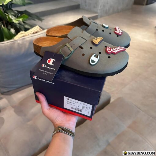Dép Champion Birken Olive Grey