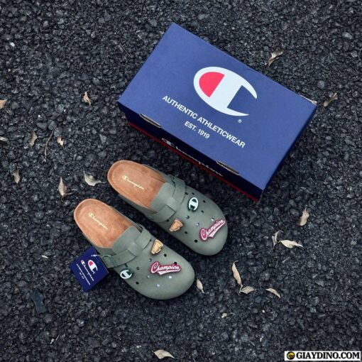 Dép Sục Champion Birken Olive Grey