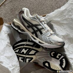 Giày Asics Gel 14 Bạc Đen Cream Black Kayano