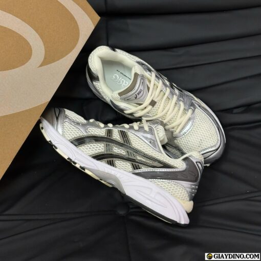Giày Asics Gel 14 Cream Black Kayano Bạc Đen