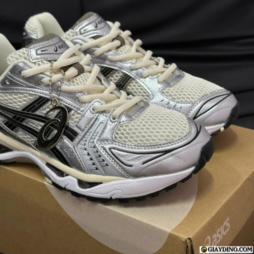 Giày Asics Kayano Gel 14 Black Cream Silver Bạc Đen