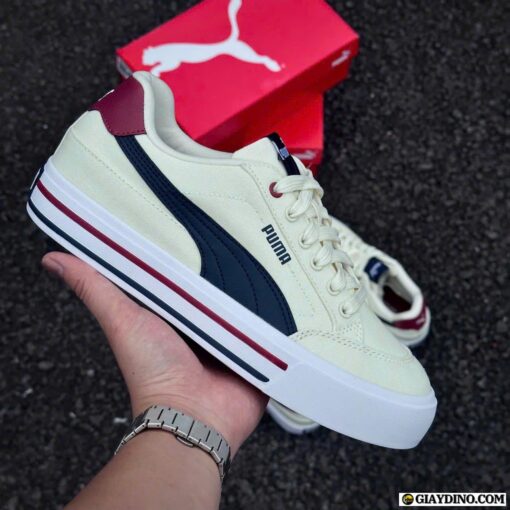 Giày Puma Court Classic Vulcanized FS White Blue