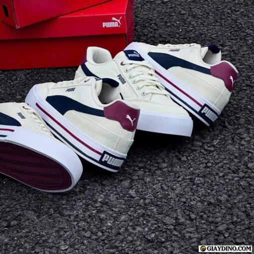 Giày Puma Vulcanized Formstrip Trắng Blue