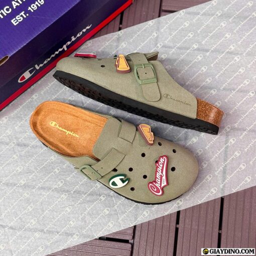 Sục Champion Sandal Birken Xanh Rêu