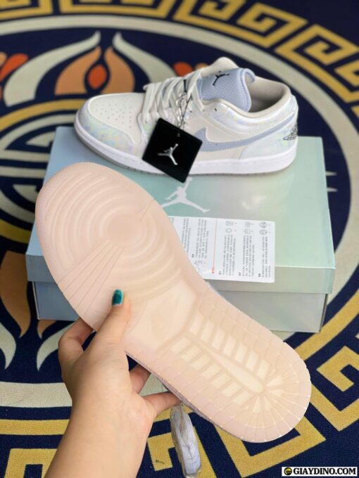 Đế Giày Nike Air Jordan 1 Cổ Thấp Xanh Loang Fullbox