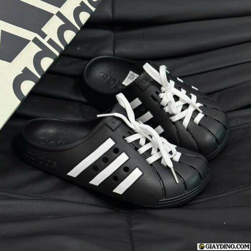 Dép Adidas Adilette Clogs Black White