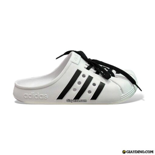 Dép Adidas Adilette Clogs White Black FY8970