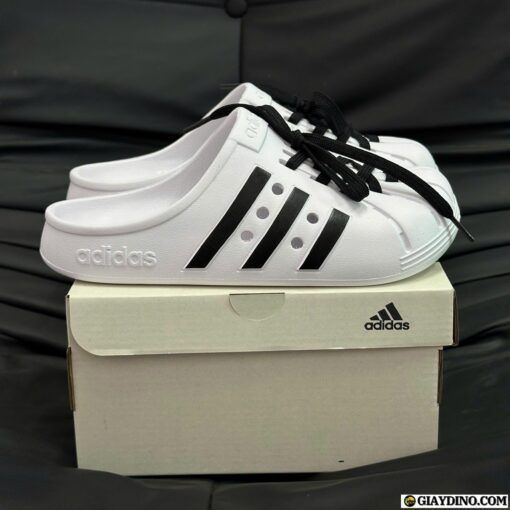 Dép Adidas Adilette Clogs White Black FY8970