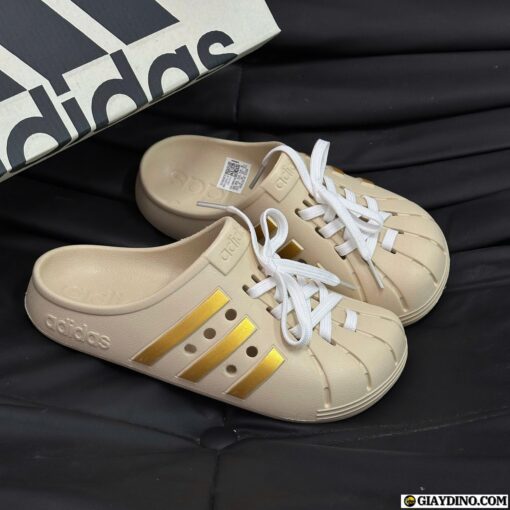 Dép Adidas Adilette Clogs Wonder White Gold Metallic
