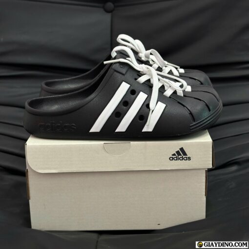 Dép Adidas Adilette Clogs Black White GZ5886