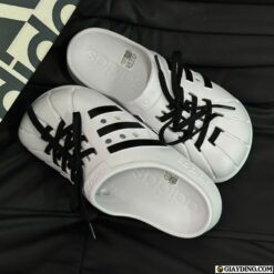 Dép Sục Adidas Adilette Clogs Trắng Dây