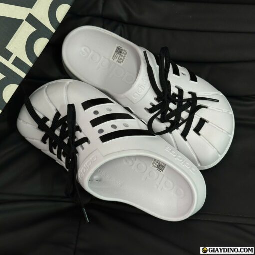 Dép Sục Adidas Adilette Clogs Trắng Dây