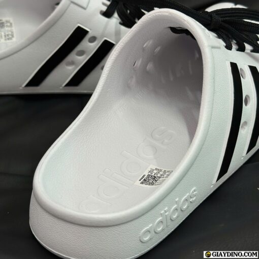 Dép Sục Adidas Adilette Clogs Trắng Đen