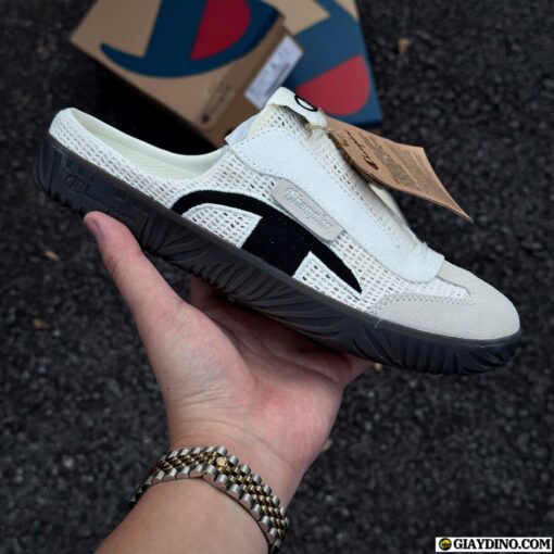 Dép Sục Champion T-Trainer Mule White Black
