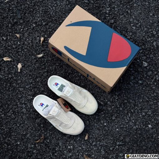 Giày Dép Sục Champion T-Trainer Mule Beige