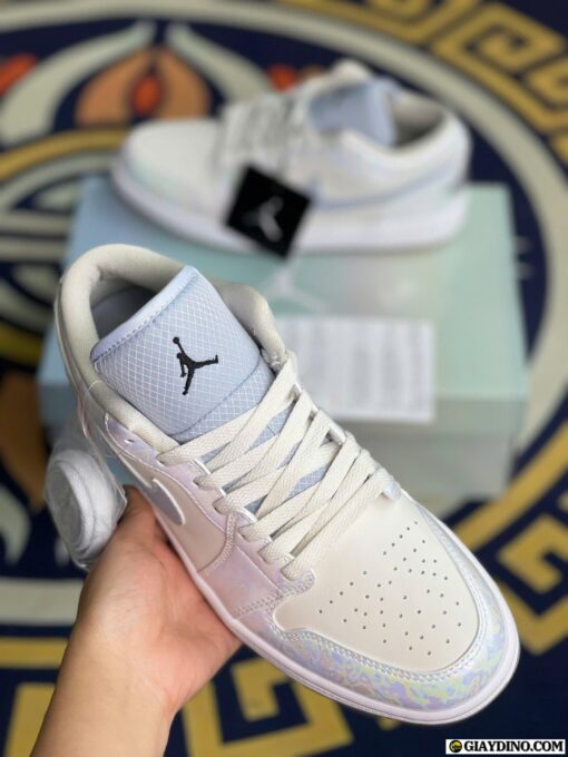 Giày Nike Air Jordan 1 Trắng Xanh Loang