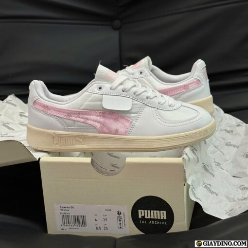 Giày Puma Palermo Hồng Trắng Ngôi Sao