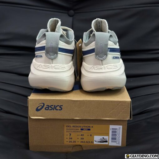 Giày Chạy Bộ Asics Gel Nimbus 27 ATC Track Club White Navy Trắng Xanh Xám