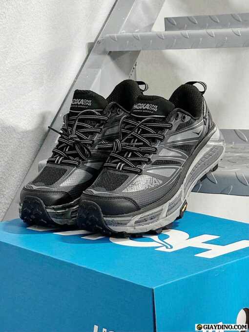 Giày Hoka Mafate Speed 2 Black Castlerock Xám Đen