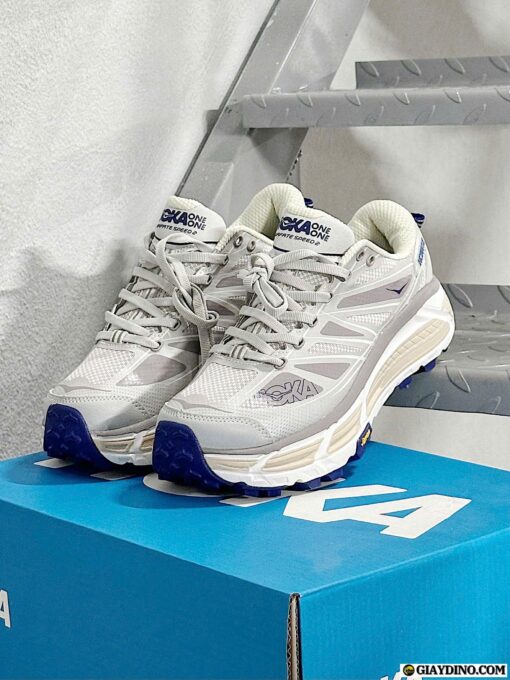 Giày Hoka One One Mafate Speed 2 Grey Silver Blue