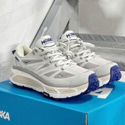 Giày Hoka One One Mafate Speed 2 Grey Silver Blue Xanh Dương