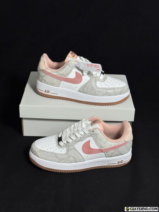 Giày Nike Air Force 1 Low 07 LV Pink Snakeskin