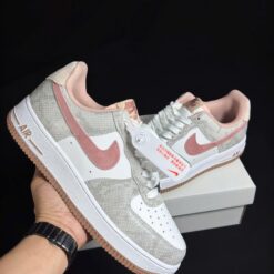 Giày Nike Air Force 1 Low 07 LV Pink Snakeskin Hồng Xám