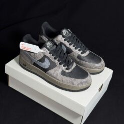 Giày Nike Air Force 1 Low Da Rắn Đen Bạc