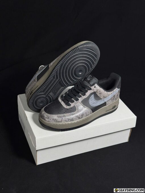 Giày Nike Air Force 1 Low Snakeskin Black Silver