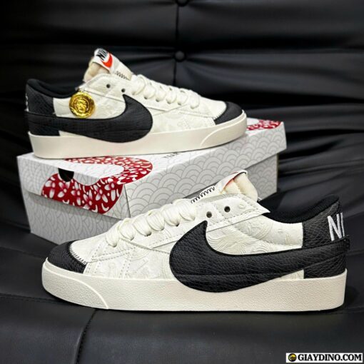 Giày Nike Blazer 77 Jumbo Year Of The Snake Trắng Đen Cổ Thấp