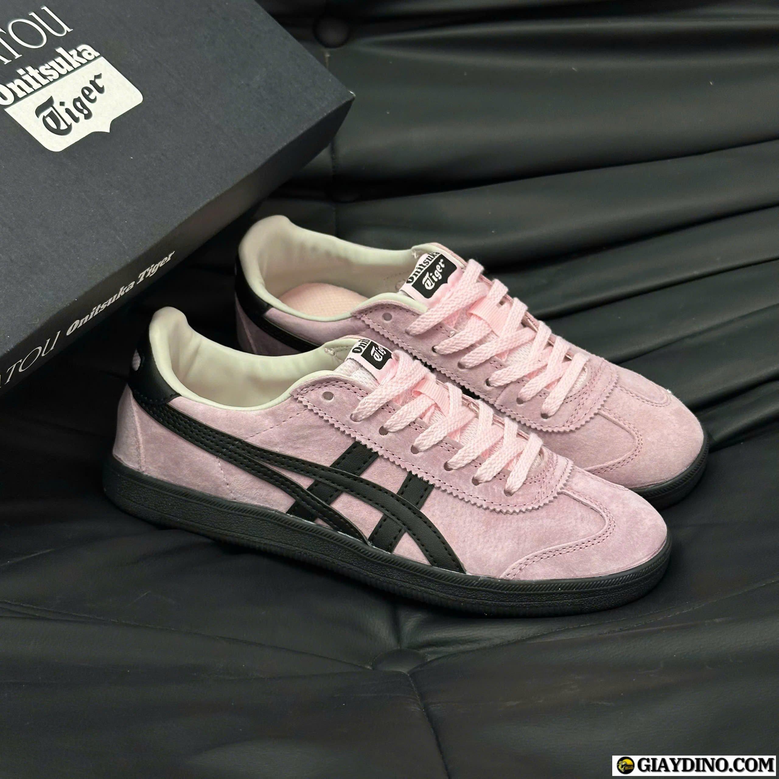 Giày Onitsuka Tiger Tokuten Hồng Pastel Đen