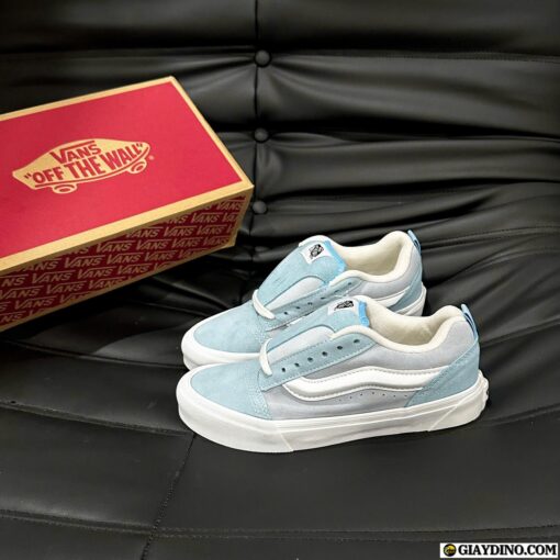 Giày Vans Knu Skool Hairy Trắng Xanh
