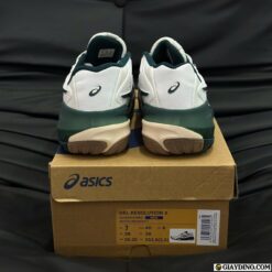 Giày Asics Gel Resolution X Saxon Trắng Xanh Lá