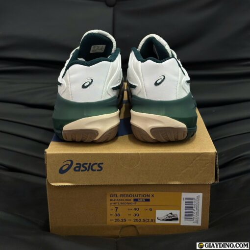 Giày Asics Gel Resolution X Saxon Trắng Xanh Lá
