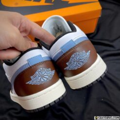 Giày Air Jordan 1 Nâu Mocha Xanh Blue