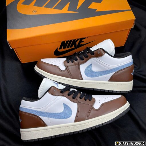 Giày Nike Air Jordan 1 Low Mocha Blue Gray