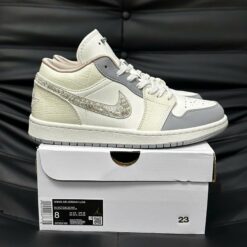 Giay Nike Air Jordan 1 Low Sail Soft Pearl Xam Trang Giày Nike Air Jordan 1 Low Sail Soft Pearl Xám Trắng