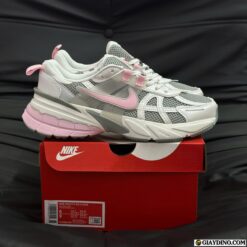 Giày Nike V2K Run Grey Pink Hồng Xám