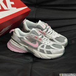 Giày Nike V2K Run Light Pumice Pink Foam Xám Hồng