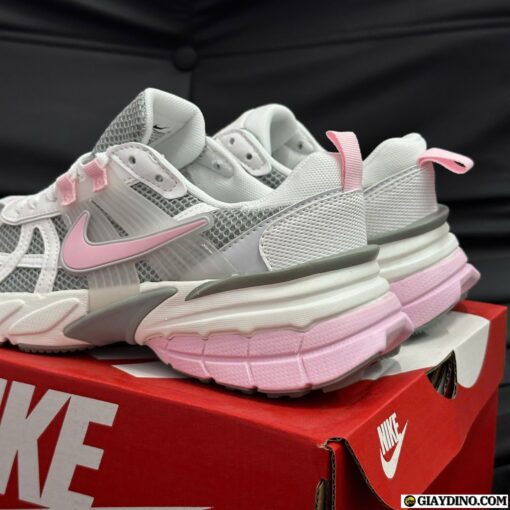 Giày Nike V2K Run Xám Trắng Hồng