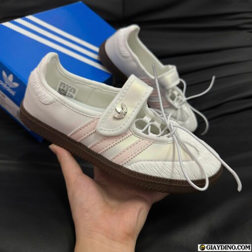Giày Sandal Adidas Samba Trắng Hồng