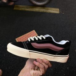 Giày Vans Knu Skool Black White Đen Trắng Đỏ
