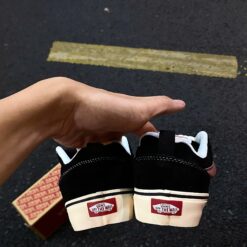 Giày Vans Knu Skool Đen Trắng Nâu Đỏ