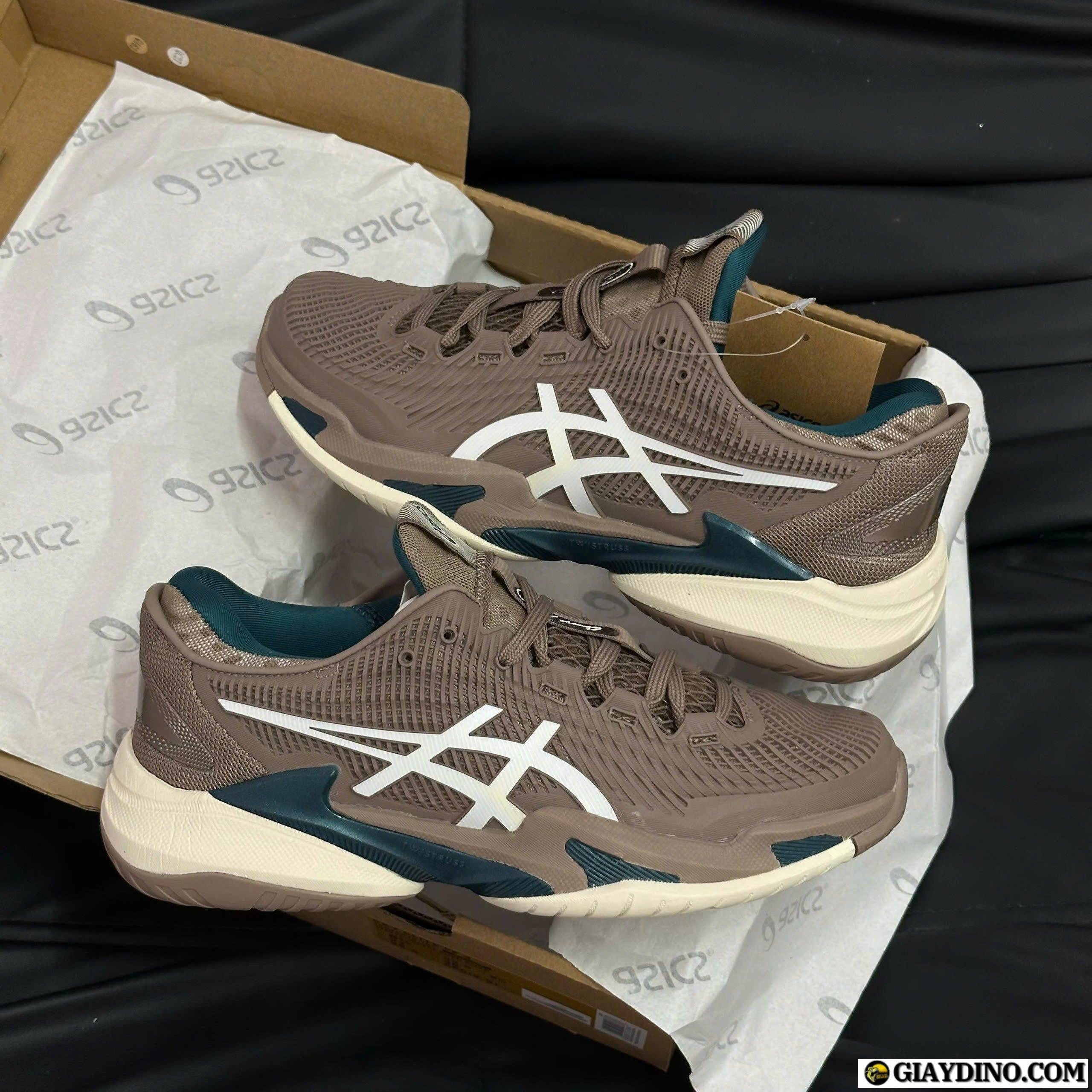 Giay Asics Court FF 3 Taupe Grey White Giày Asics Court FF 3 Taupe Grey White