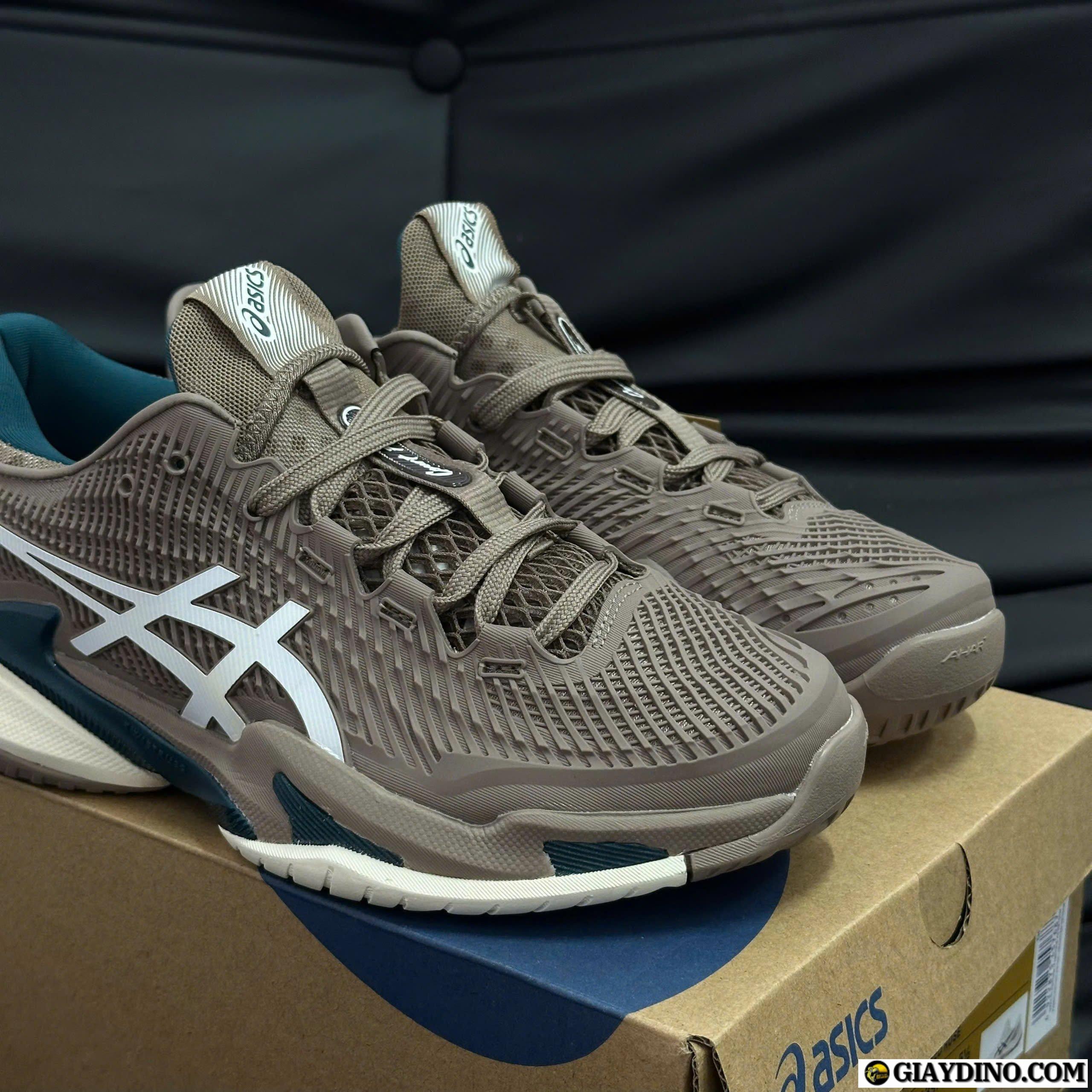 Giay Asics Court FF 3 Taupe White Grey Giày Asics Court FF 3 Taupe White Grey